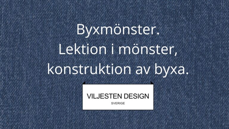 Byxmönster – konstruera/rita själv efter egna mått