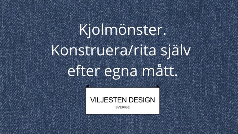 Kjolmönster – konstruera/rita själv efter egna mått