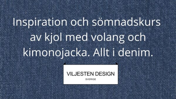 Inspiration och sömnadskurs av kjol med volang och kimonojacka. Allt i denim.
